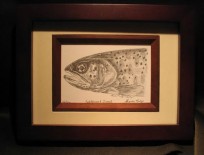 Framed Cutthroat Trout Lithograph