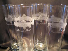 Trout Beer Glasses - set of 4